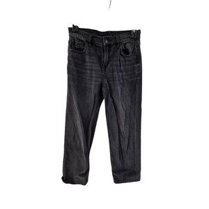 American Eagle Women's Denim Jeans Straight Leg Low Rise Black Size 00 Classic